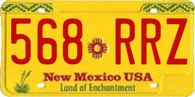 NM license plate 568RRZ