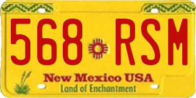 NM license plate 568RSM