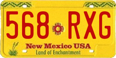 NM license plate 568RXG