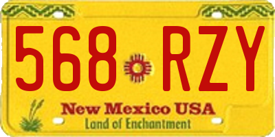 NM license plate 568RZY