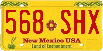 NM license plate 568SHX