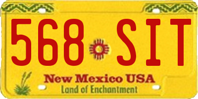 NM license plate 568SIT