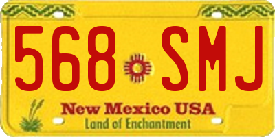 NM license plate 568SMJ
