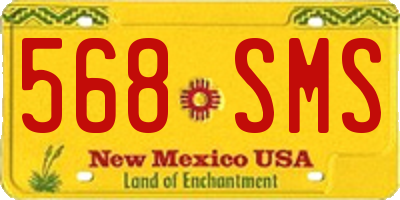 NM license plate 568SMS
