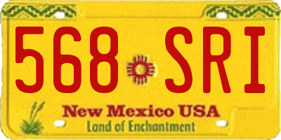 NM license plate 568SRI