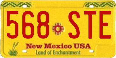 NM license plate 568STE