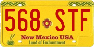 NM license plate 568STF