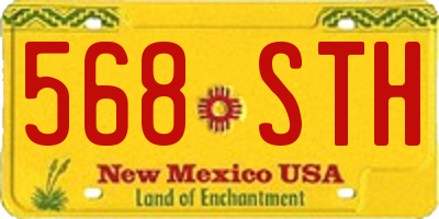 NM license plate 568STH