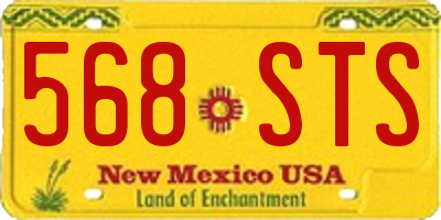 NM license plate 568STS