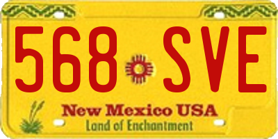 NM license plate 568SVE