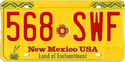 NM license plate 568SWF