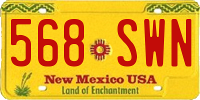NM license plate 568SWN
