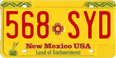 NM license plate 568SYD