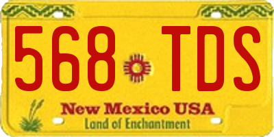 NM license plate 568TDS