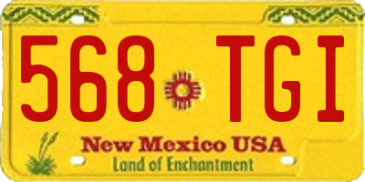 NM license plate 568TGI