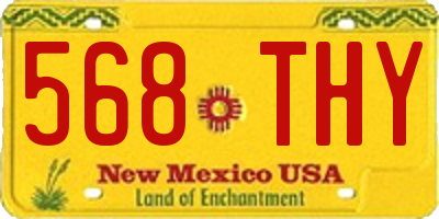 NM license plate 568THY