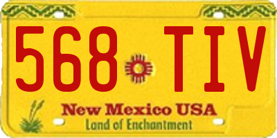NM license plate 568TIV