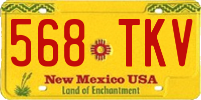 NM license plate 568TKV