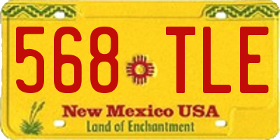 NM license plate 568TLE