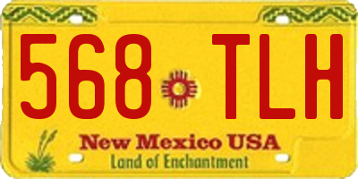 NM license plate 568TLH