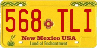 NM license plate 568TLI