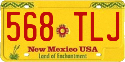 NM license plate 568TLJ