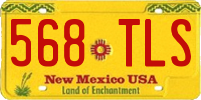 NM license plate 568TLS
