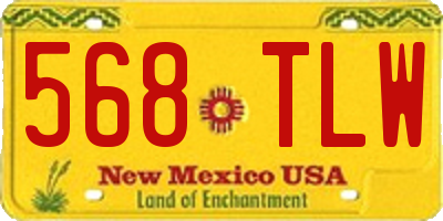 NM license plate 568TLW