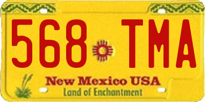 NM license plate 568TMA