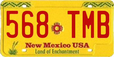 NM license plate 568TMB