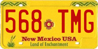 NM license plate 568TMG