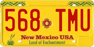 NM license plate 568TMU