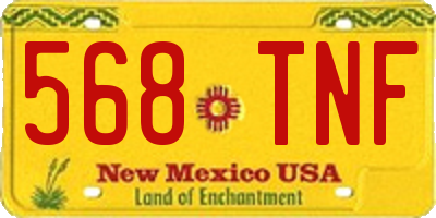 NM license plate 568TNF