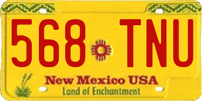 NM license plate 568TNU