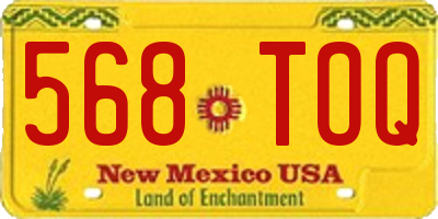 NM license plate 568TOQ