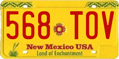 NM license plate 568TOV