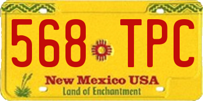 NM license plate 568TPC