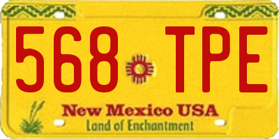 NM license plate 568TPE