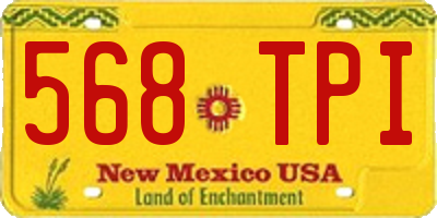 NM license plate 568TPI