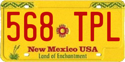 NM license plate 568TPL