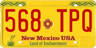 NM license plate 568TPQ