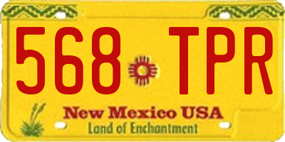 NM license plate 568TPR