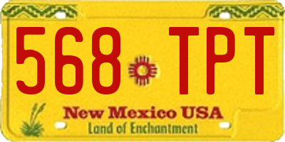 NM license plate 568TPT