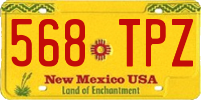 NM license plate 568TPZ