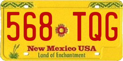 NM license plate 568TQG