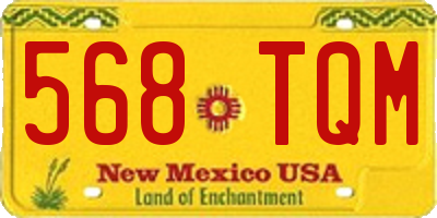 NM license plate 568TQM
