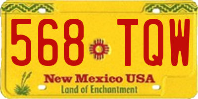 NM license plate 568TQW