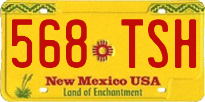 NM license plate 568TSH
