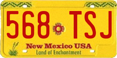 NM license plate 568TSJ