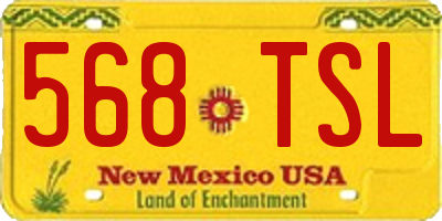 NM license plate 568TSL